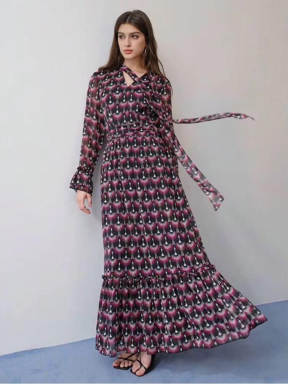 NWT Printed Maxi Dress